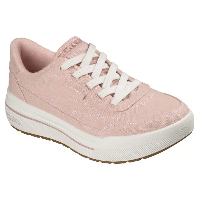 Womens Skechers Arch Fit Arcade HI Soaring UP Blush Pink Canvas Shoes