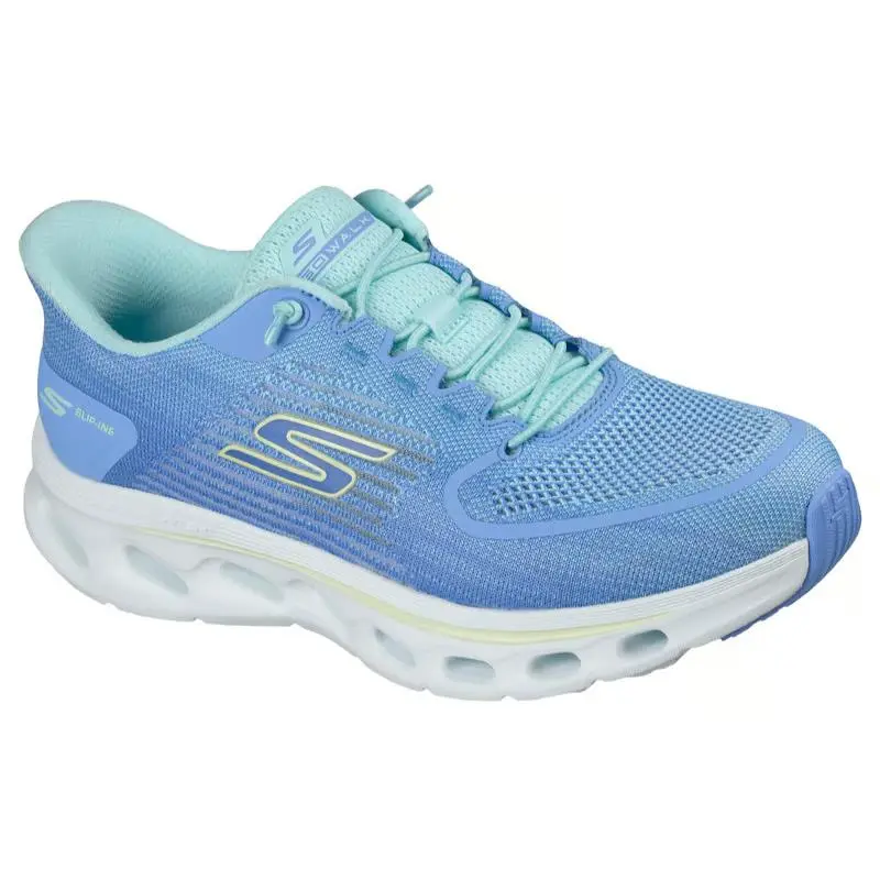 Womens Skechers Slip Ins GO Walk Glide Step 2.0 Breeze Blue Turquoise Mesh