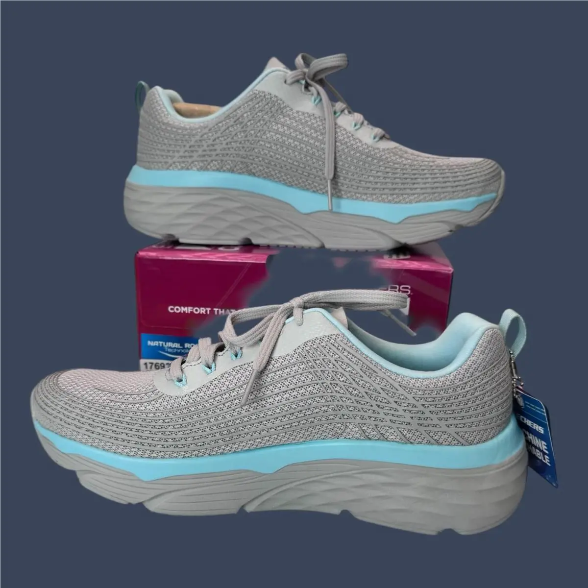 Skechers shoes - Skechers Slip-On Grey Turquoise 17693 2