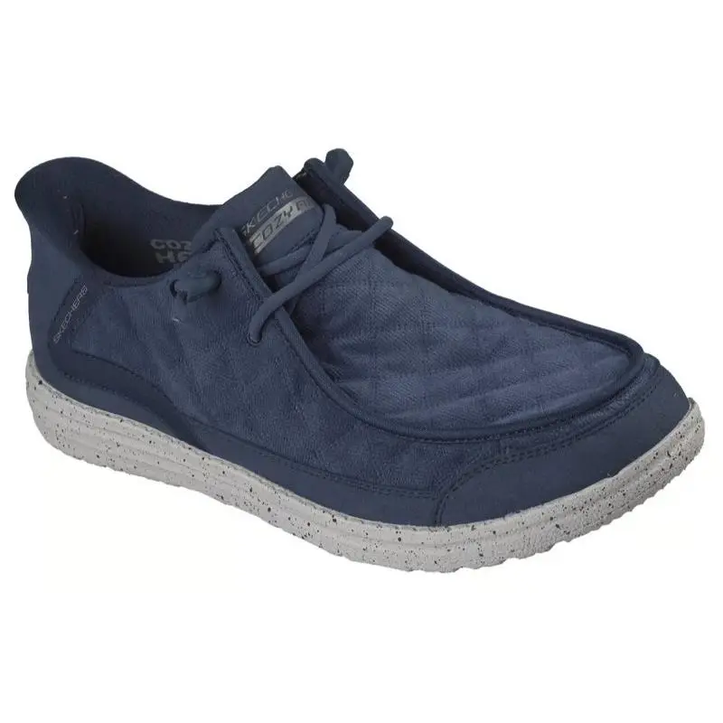 Mens Skechers Slip Ins Relaxed Fit Melson Cozy Fit Diamond Navy Suede