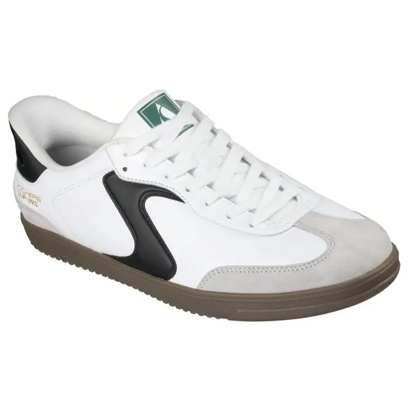 Mens Skechers Slip Ins Hotshot Relegate White Black Duraleather Shoes