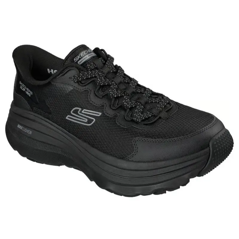 Mens Skechers Slip Ins Relaxed Fit Max Cushioning Zirrus Black Mesh Shoes