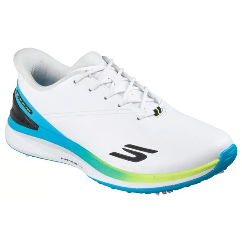 Mens Skechers Slip Ins Golf Waterproof Blade Tour White Black Multi Leather