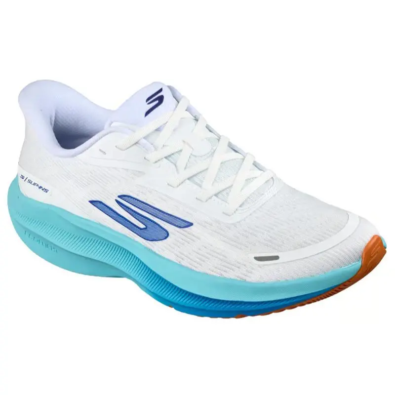 Mens Skechers Slip Ins Aero Pulse White Aqua Mesh Shoes