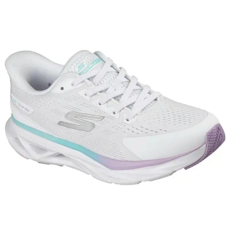 Womens Skechers Slip Ins Glide Step Vortex White Multi Mesh Shoes