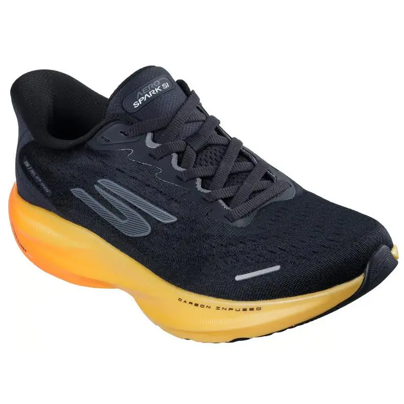Mens Skechers Slip Ins Aero Spark Dark Charcoal Mesh Shoes