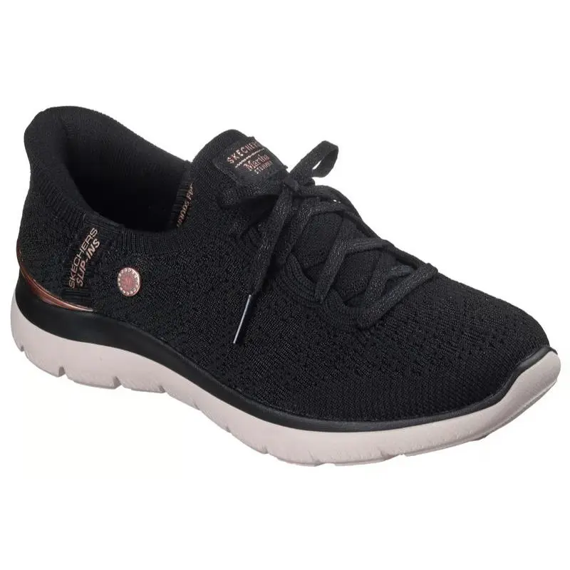 Womens Skechers Slip Ins Martha Stewart Summits Floral Dreams Black Knit