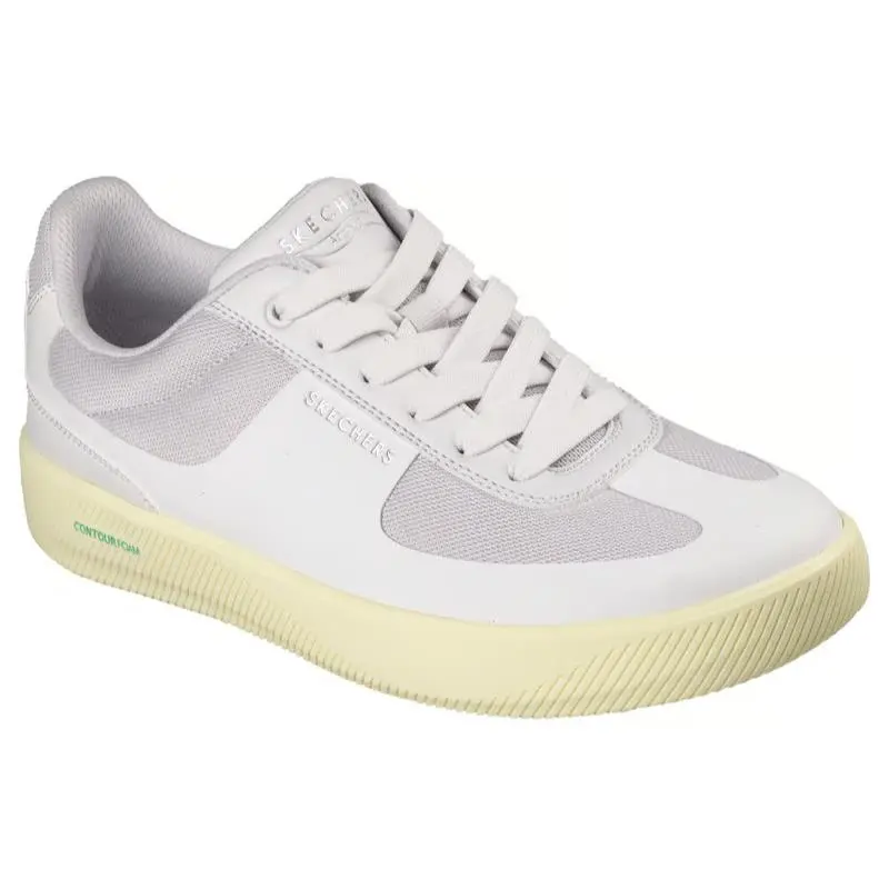 Mens Skechers Arch Fit Court Break Comodo Comfort Gray Lime Mesh Shoes