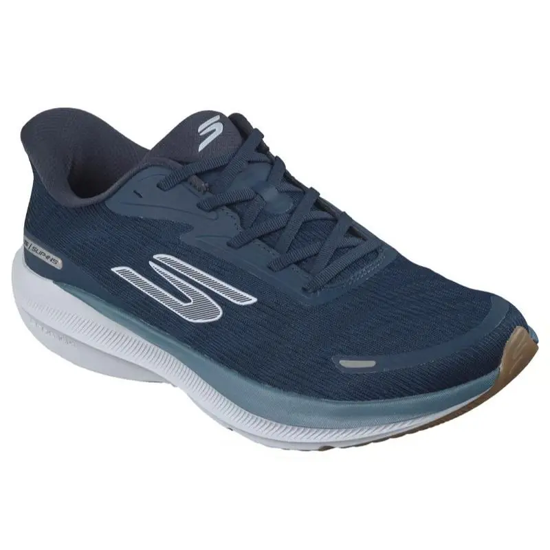 Mens Skechers Slip Ins Aero Pulse Navy Blue Mesh Running Shoes