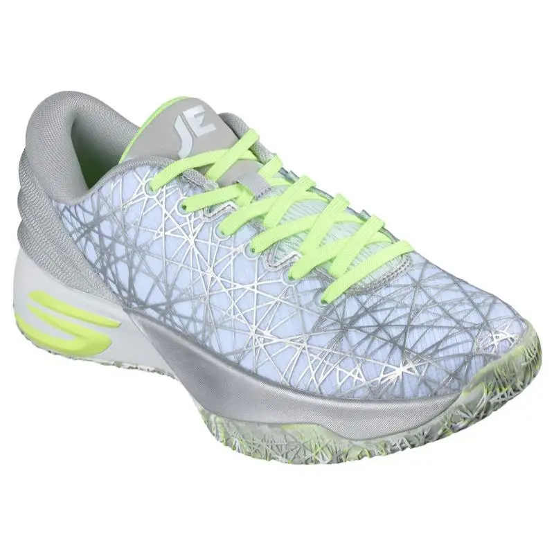 Mens Skechers Skx JE1 White Silver Mesh Shoes