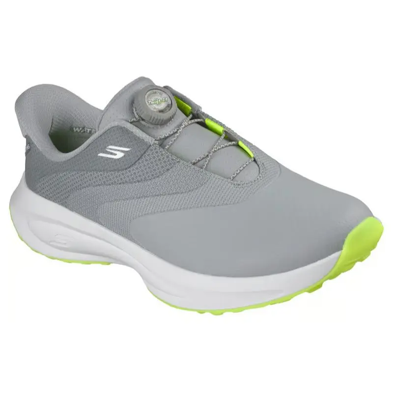 Mens Skechers Slip Ins Golf Waterproof Flow SI Twist Fit Gray Mesh Shoes