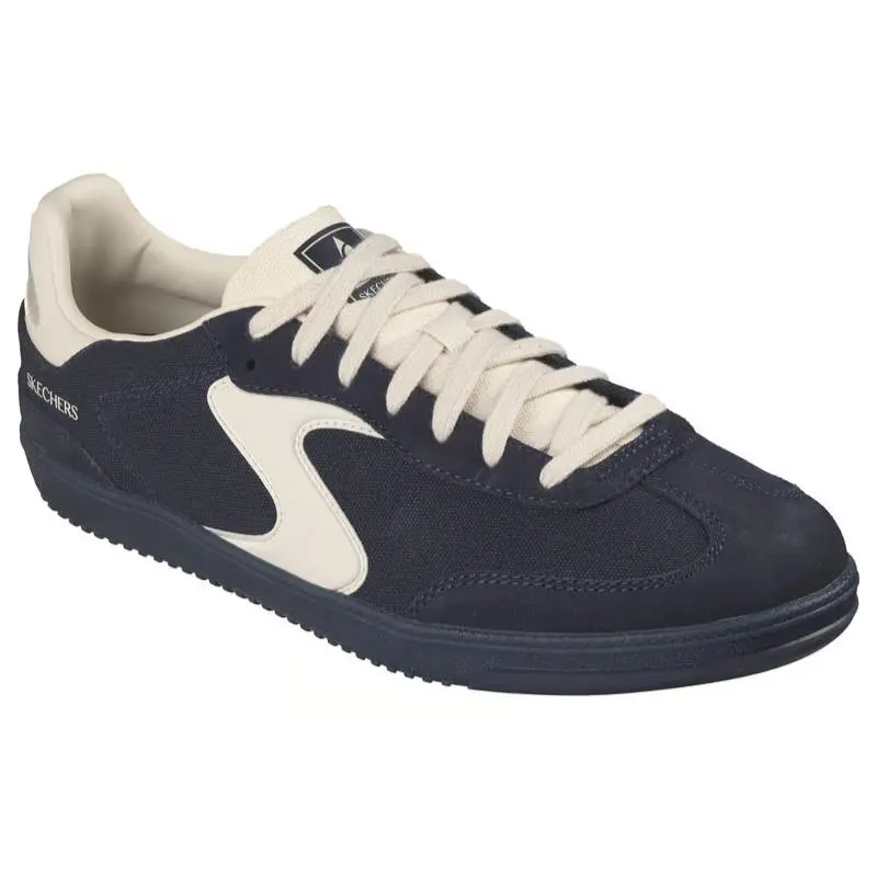Mens Skechers Hotshot Swellz Navy White Canvas Shoes
