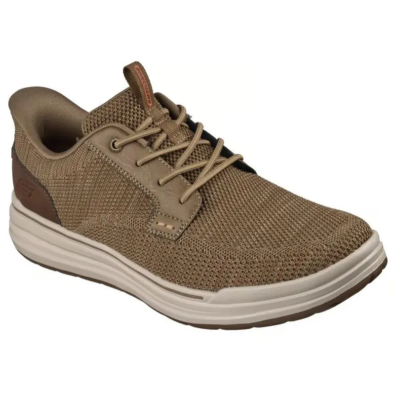 Mens Skechers Slip Ins Relaxed Fit Sterling Ramone Taupe Knit Shoes