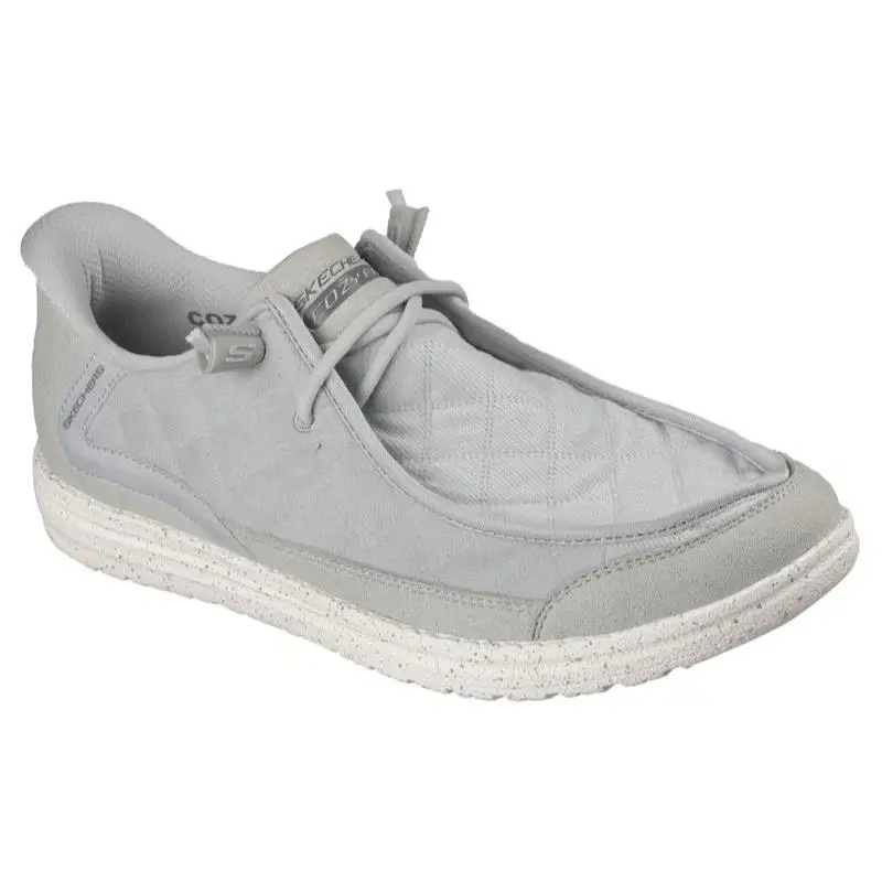 Mens Skechers Slip Ins Relaxed Fit Melson Cozy Fit Diamond Gray Suede