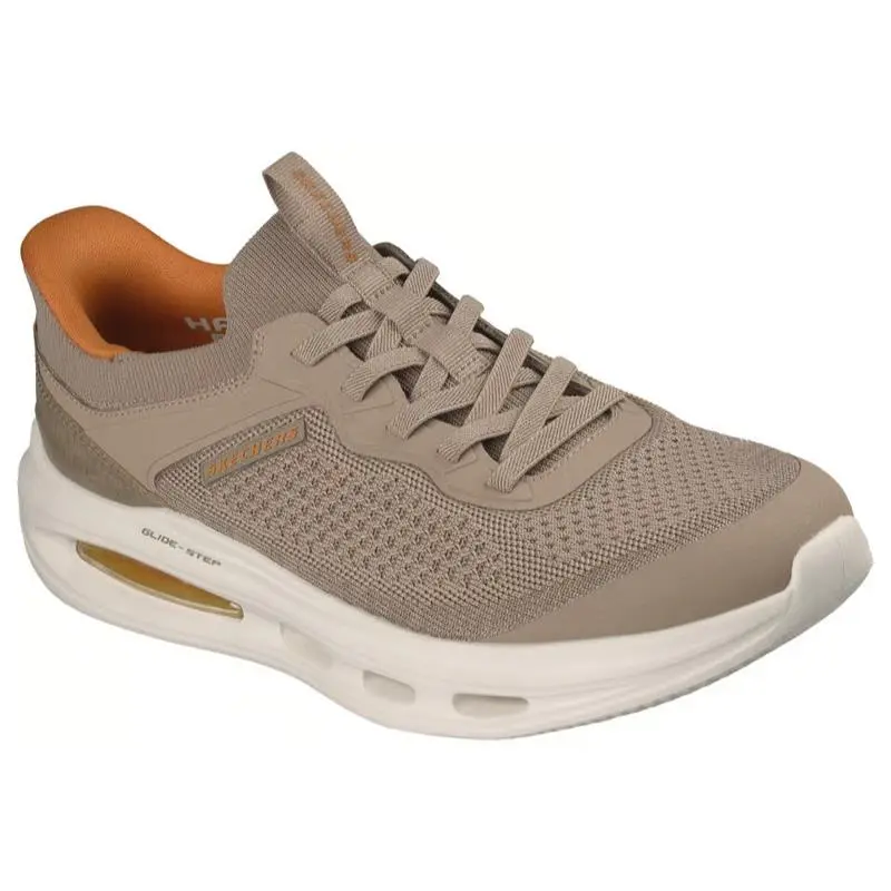 Mens Skechers Slip Ins Relaxed Fit Sloan Orbital Taupe Knit Shoes