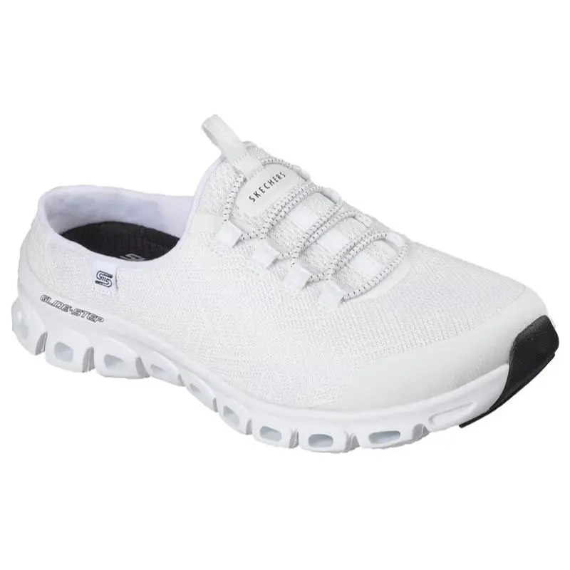 Womens Skechers Glide Step Obsessed White Black Mesh Shoes