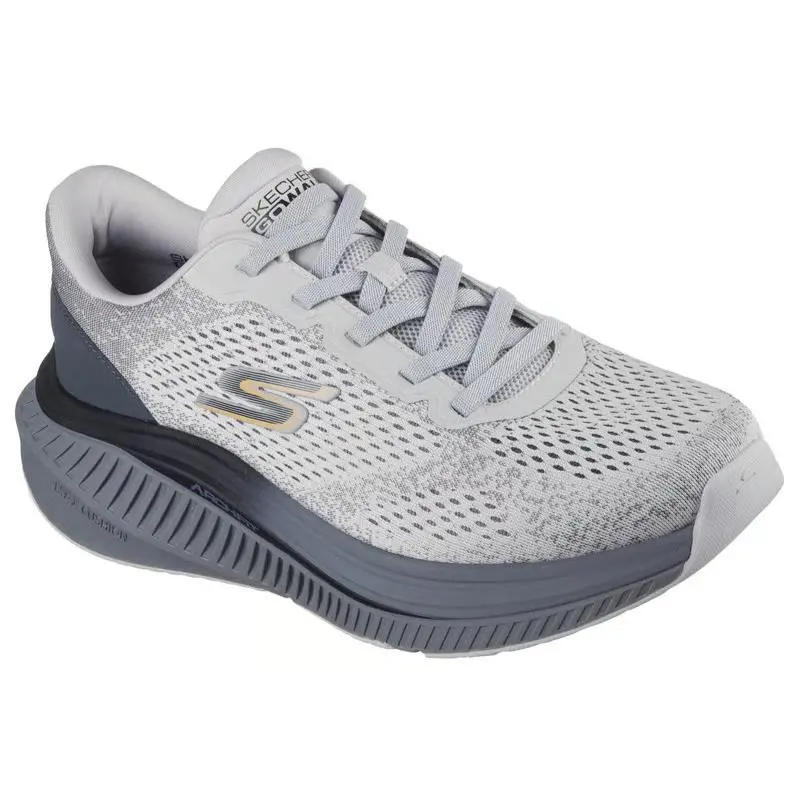 Mens Skechers GO Walk Max Cushioning Arch Fit Jonah Gray Charcoal Knit Shoes