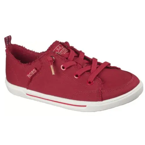 Womens Skechers Bobs B Cute 2.0 Red Canvas Shoes