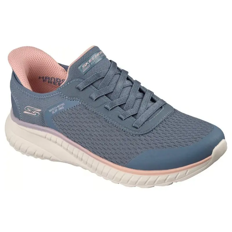 Womens Skechers Slip Ins Bobs Sport Squad Chaos Ombre Paradise Slate Mesh
