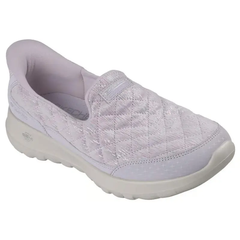 Womens Skechers Slip Ins GO Walk Joy Cozy Fit Dream Lavender Fabric Shoes