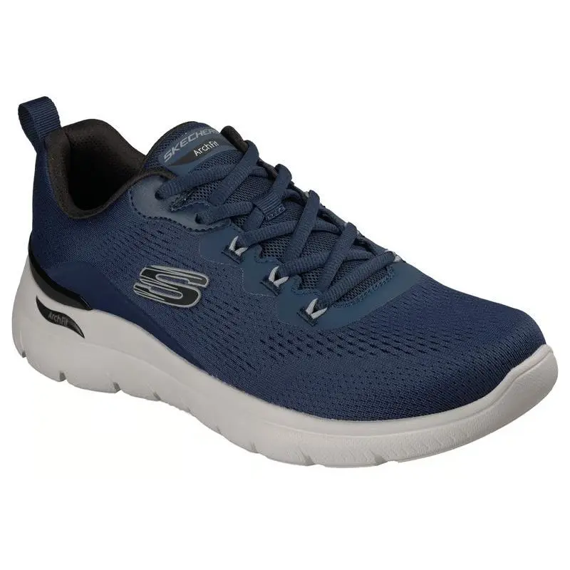 Mens Skechers Arch Fit Summits Kravel Navy Mesh Shoes
