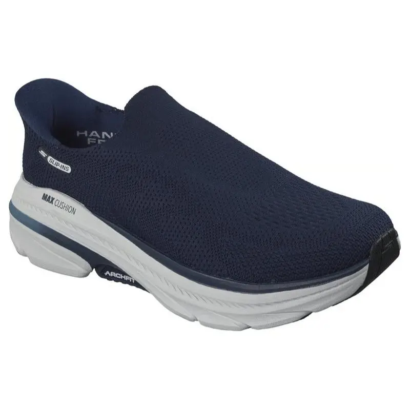 Mens Skechers Slip Ins Max Cushioning Arch Fit 2.0 Avner Navy Knit Shoes