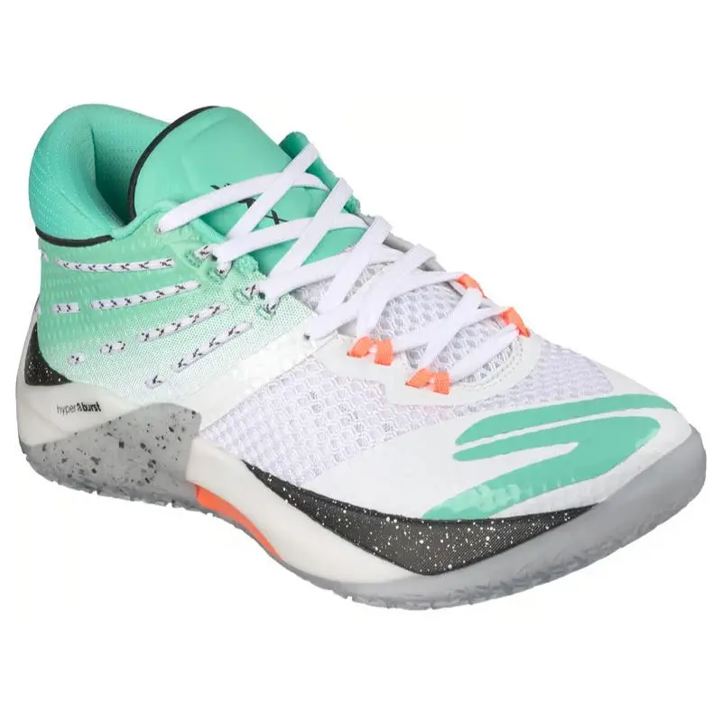 Mens Skechers Skx Reign White Aqua Mesh Shoes