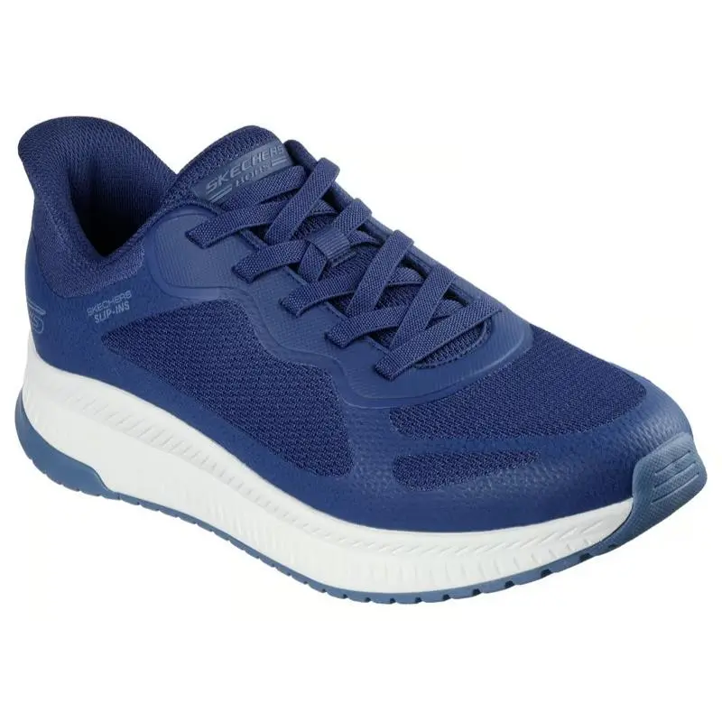 Mens Skechers Slip Ins Bobs Sport Squad Chaos 4 Navy Mesh Shoes