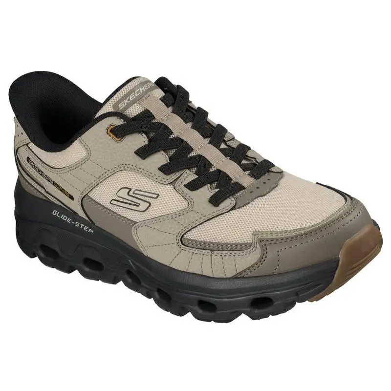 Mens Skechers Slip Ins Glide Step Sole Glover Beale Creek Natural Mult Mesh