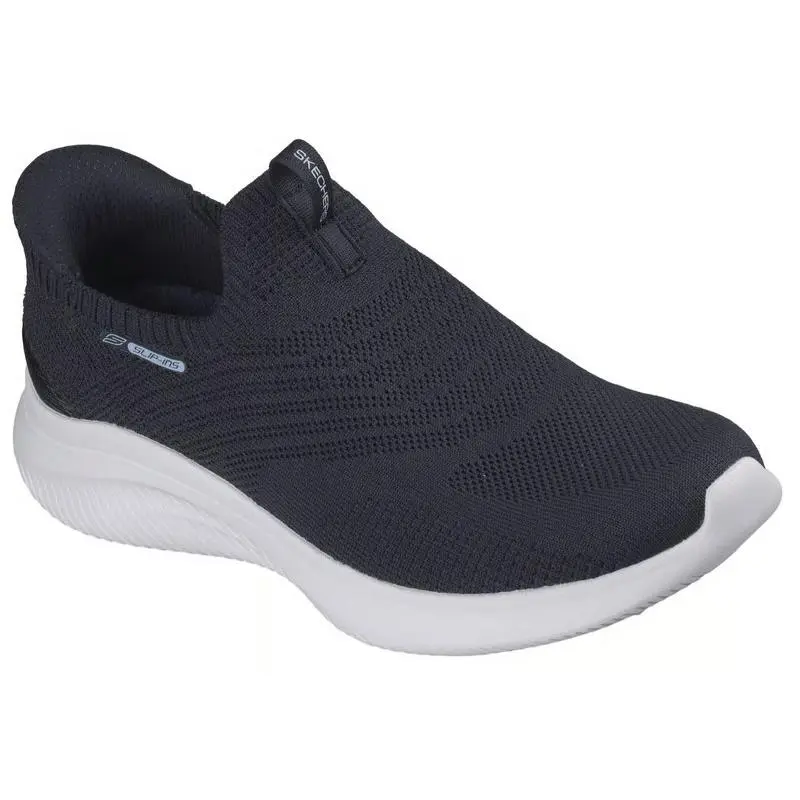 Womens Skechers Slip Ins Ultra Flex 4.0 Pure Dream Navy Knit Shoes