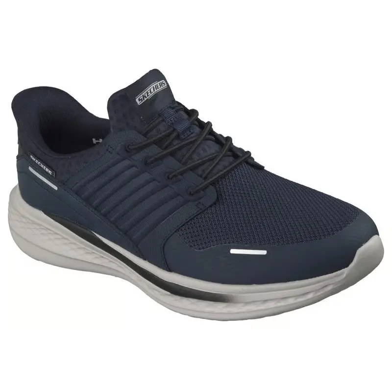 Mens Skechers Slip Ins Relaxed Fit Slade Luther Navy Mesh Shoes