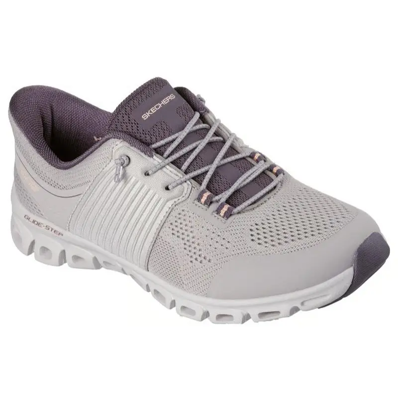 Womens Skechers Slip Ins Glide Step Stargaze Dark Taupe Mesh Shoes