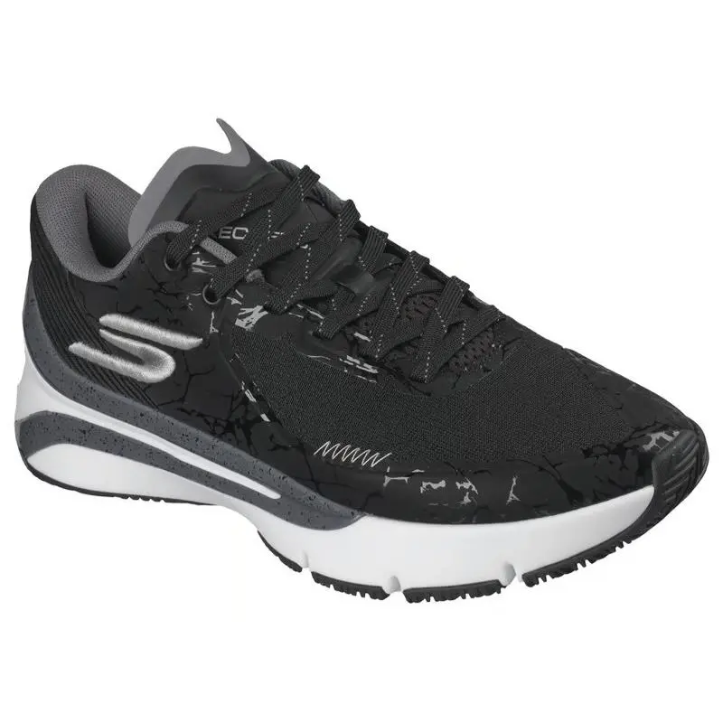 Mens Skechers Skx Full Court Press Black Mesh Shoes
