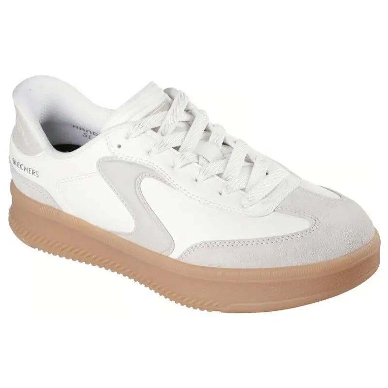 Womens Skechers Slip Ins Hotshot HI Lifted Luxe Off White Duraleather