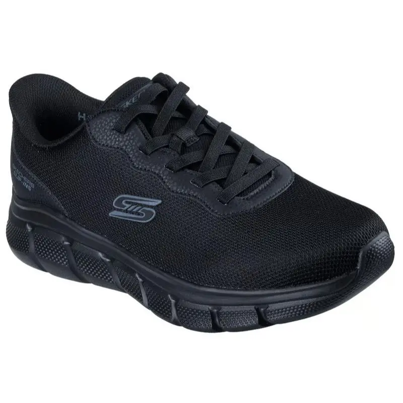 Mens  Slip Ins Bobs Sport B Flex Glacial Edge Black Mesh Shoes Medium by Skechers