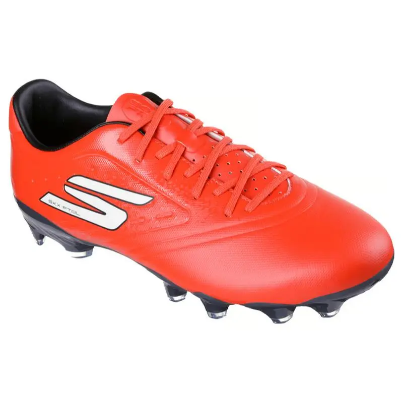 Mens Skechers Razor 1.5 Academy FG Red Black Fabric Shoes