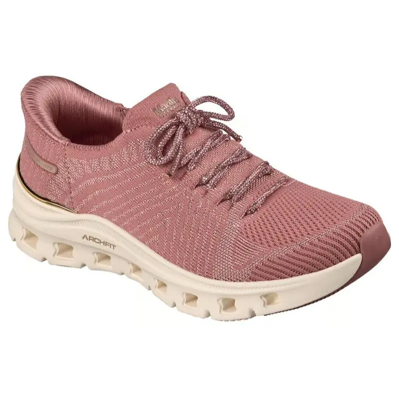 Womens Skechers Slip Ins Martha Stewart Arch Fit Glide Step Rose Knit Shoes