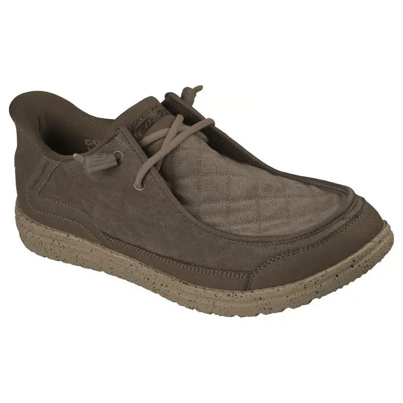 Mens Skechers Slip Ins Relaxed Fit Melson Cozy Fit Diamond Taupe Suede