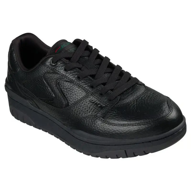 Mens Skechers S-1992 Troize Black Leather Shoes