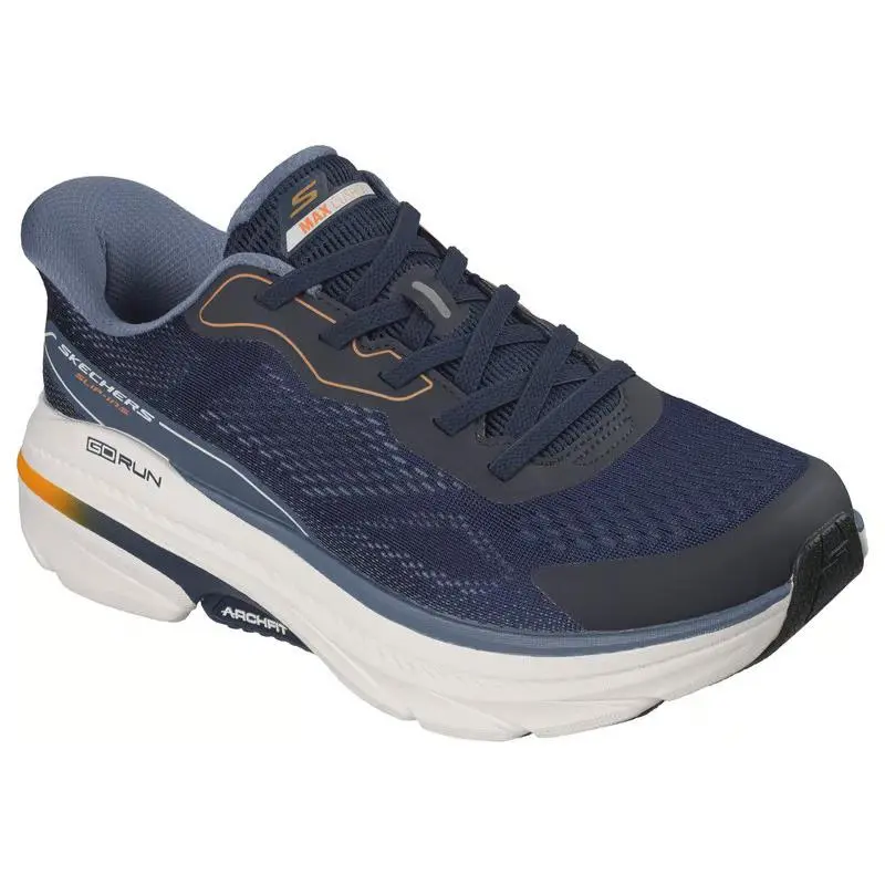 Mens Skechers Slip Ins Max Cushioning Arch Fit 2.0 Azusah Navy Mesh Shoes