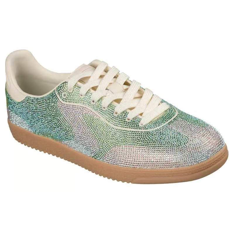 Womens Skechers Hotshot Timeless Shine Light Green Rhinestone Shoes