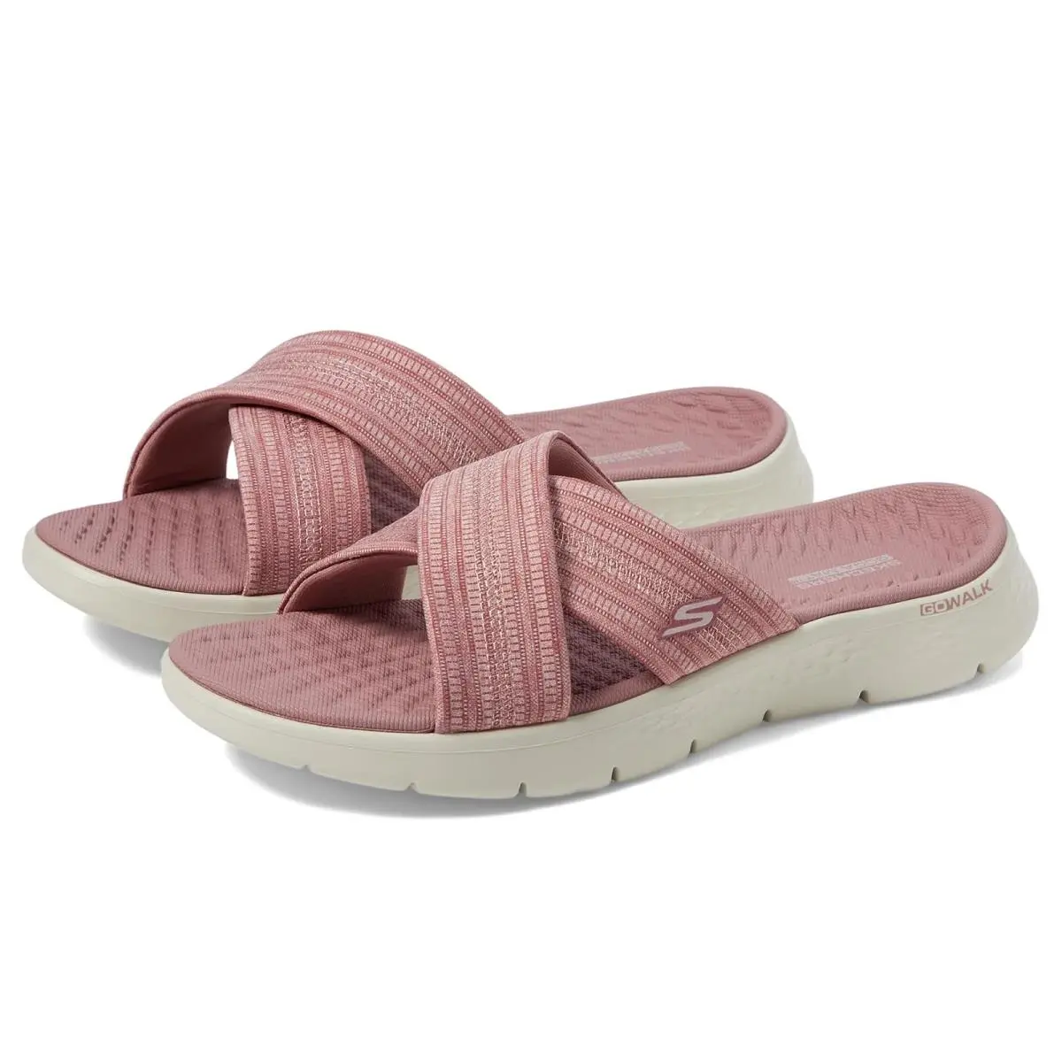 Woman`s Sandals Skechers On-the-go GO Walk Flex - Impressed - Mauve