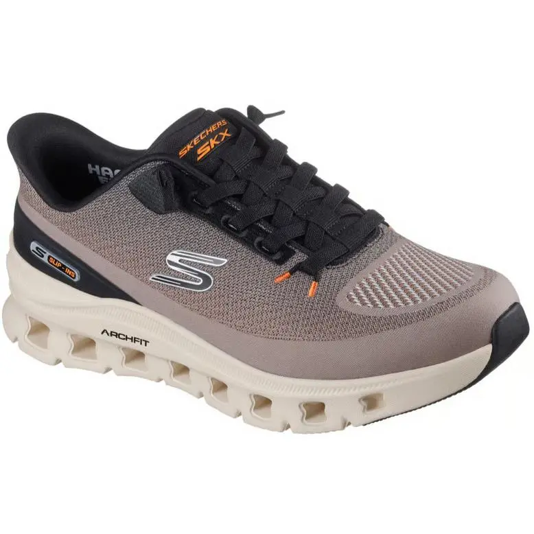 Mens Skechers Slip-ins Arch Fit Glide Step Pro Taupe Black