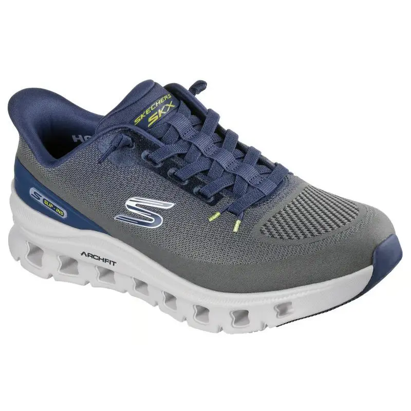 Mens Skechers Slip Ins Arch Fit Glide Step Pro Olive Mutli Knit Shoes