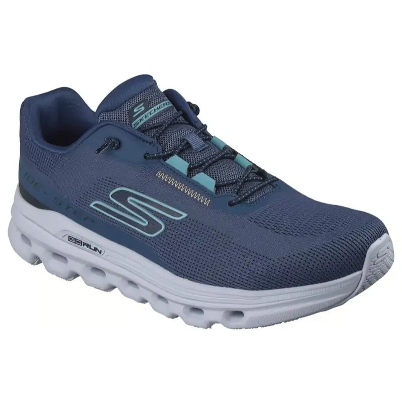 Mens Skechers GO Run Glide Step Arch Fit Casion Navy Mesh Shoes