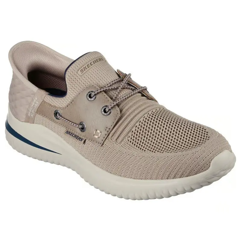 Mens Skechers Slip-ins Delson 3.0 - Roth Taupe Beige Boat Style