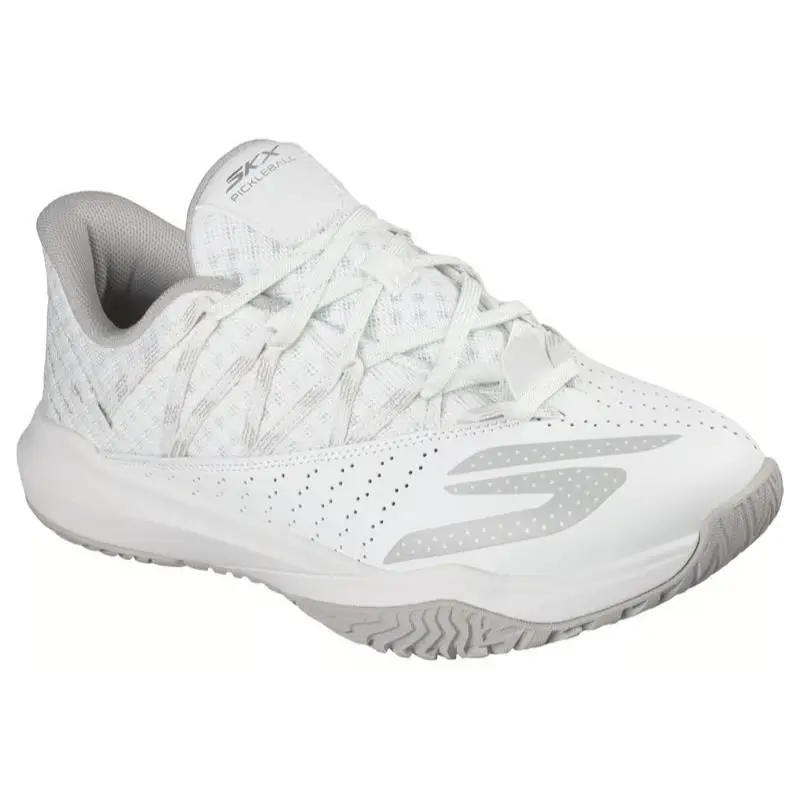 Mens Skechers Relaxed Fit Viper Court Rally White Mesh Shoes