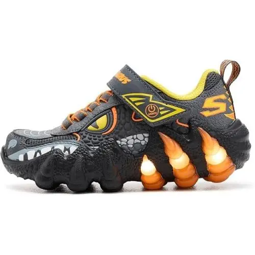 Skechers Skech-o-saurus Lights 2.0 Charcoal/orange-ships Fastly
