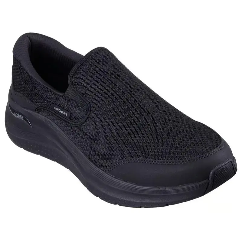Mens Skechers Arch Fit 2.0 Vallo Black Mesh Shoes