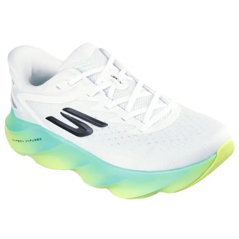 Mens Skechers Slip-ins Aero Burst White Multi Carbon Infused Running Shoes